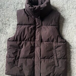 Dynamite Dark Brown Quilted Puffer Vest